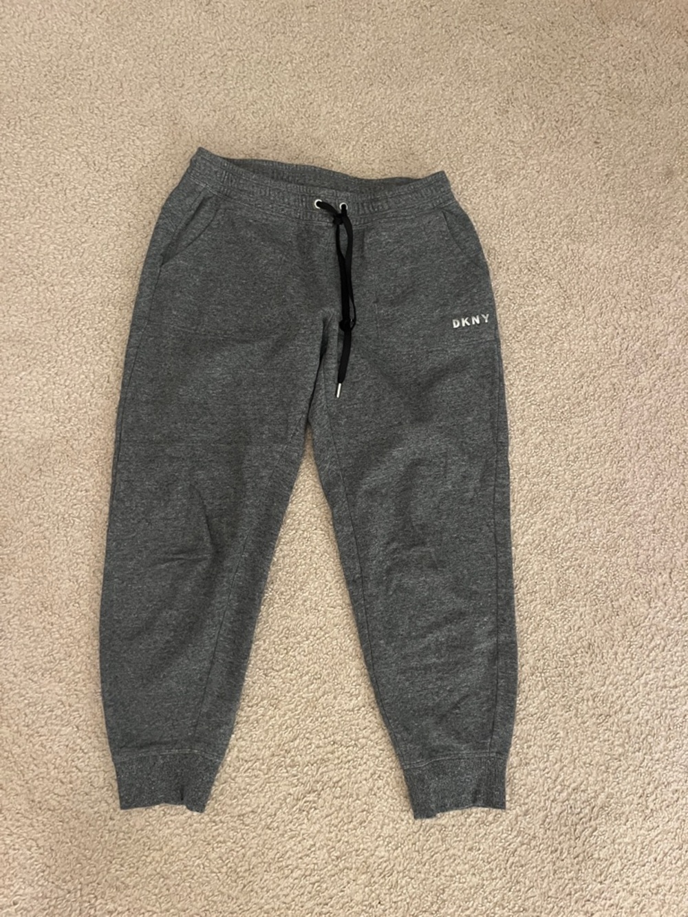 DKNY Gray Drawstring Sweatpants Ankle Joggers S